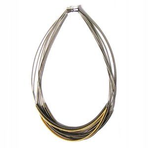 Tigerstars Multi Strand Silver Piano Wire Necklace